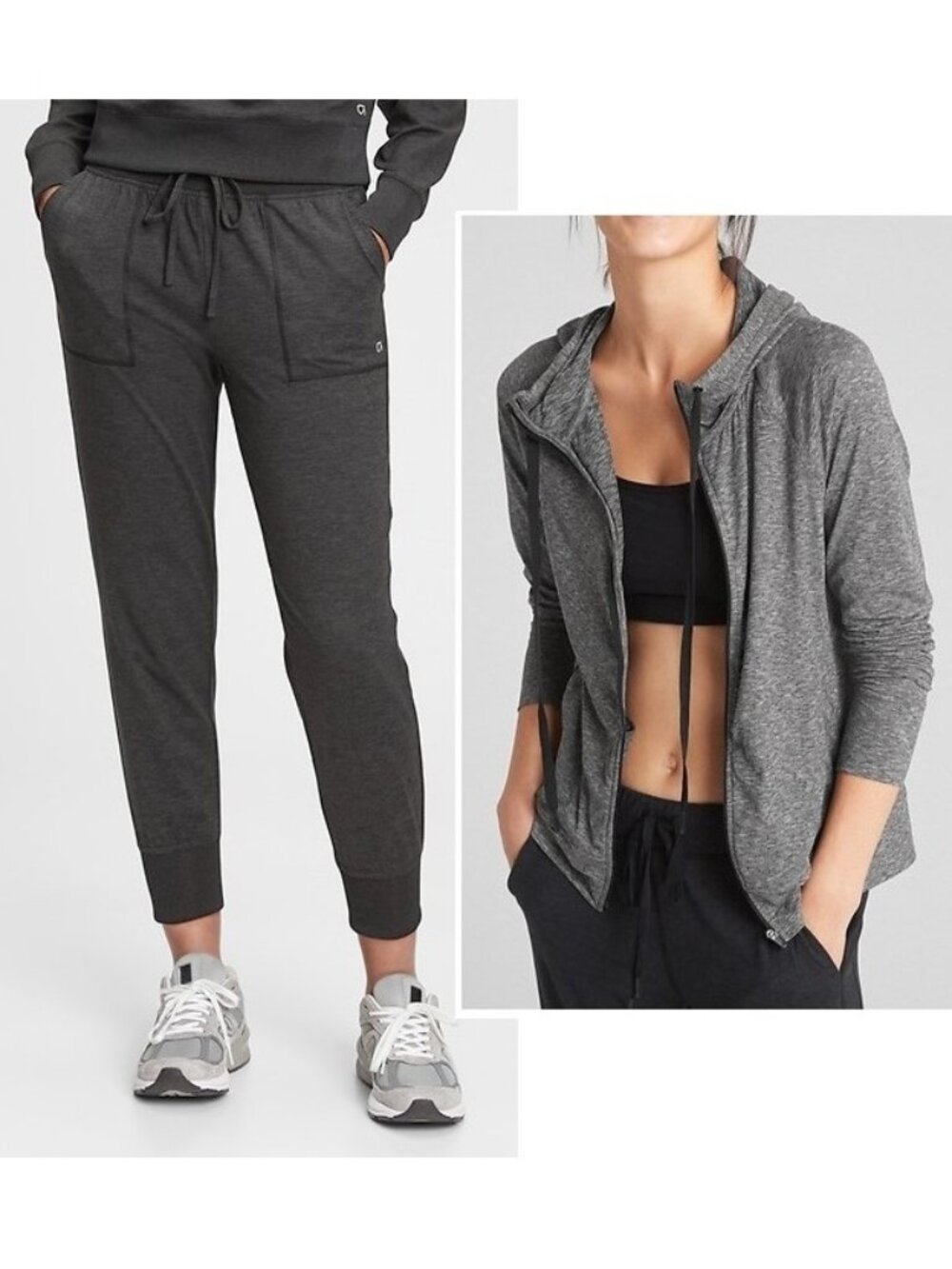 GapFit set - hoodie and joggers in brushed tech jersey